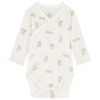 Ivory & Beige Teddy Bear Logo Baby Bodysuit ( 3-Pack ), 1, hi-res