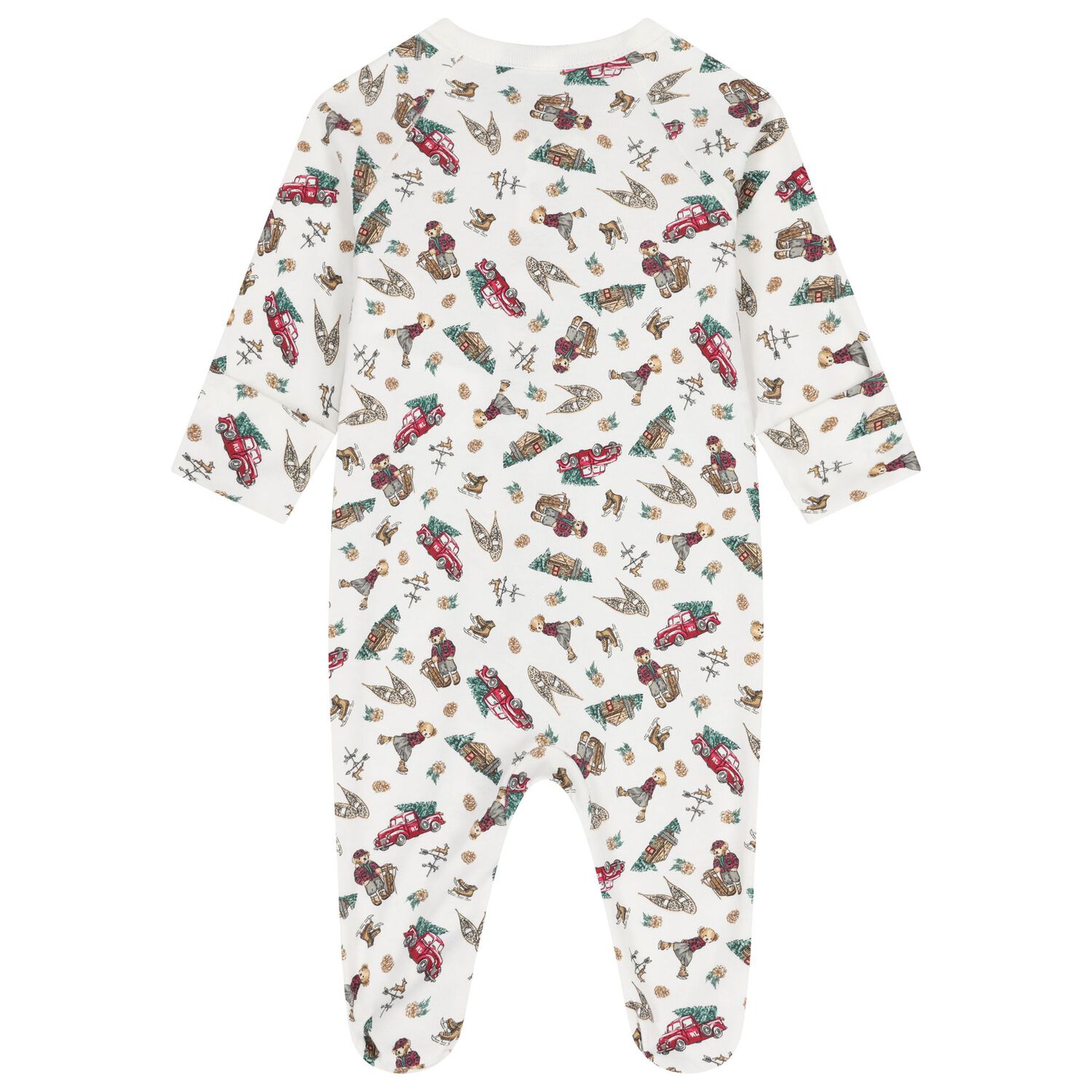 Baby Boys Ivory Polo Bear Babygrow, 1, hi-res image number null