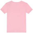 Girls Pink & White Logo Pyjamas, 1, hi-res