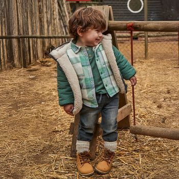 Younger Boys Grey Denim Joggers