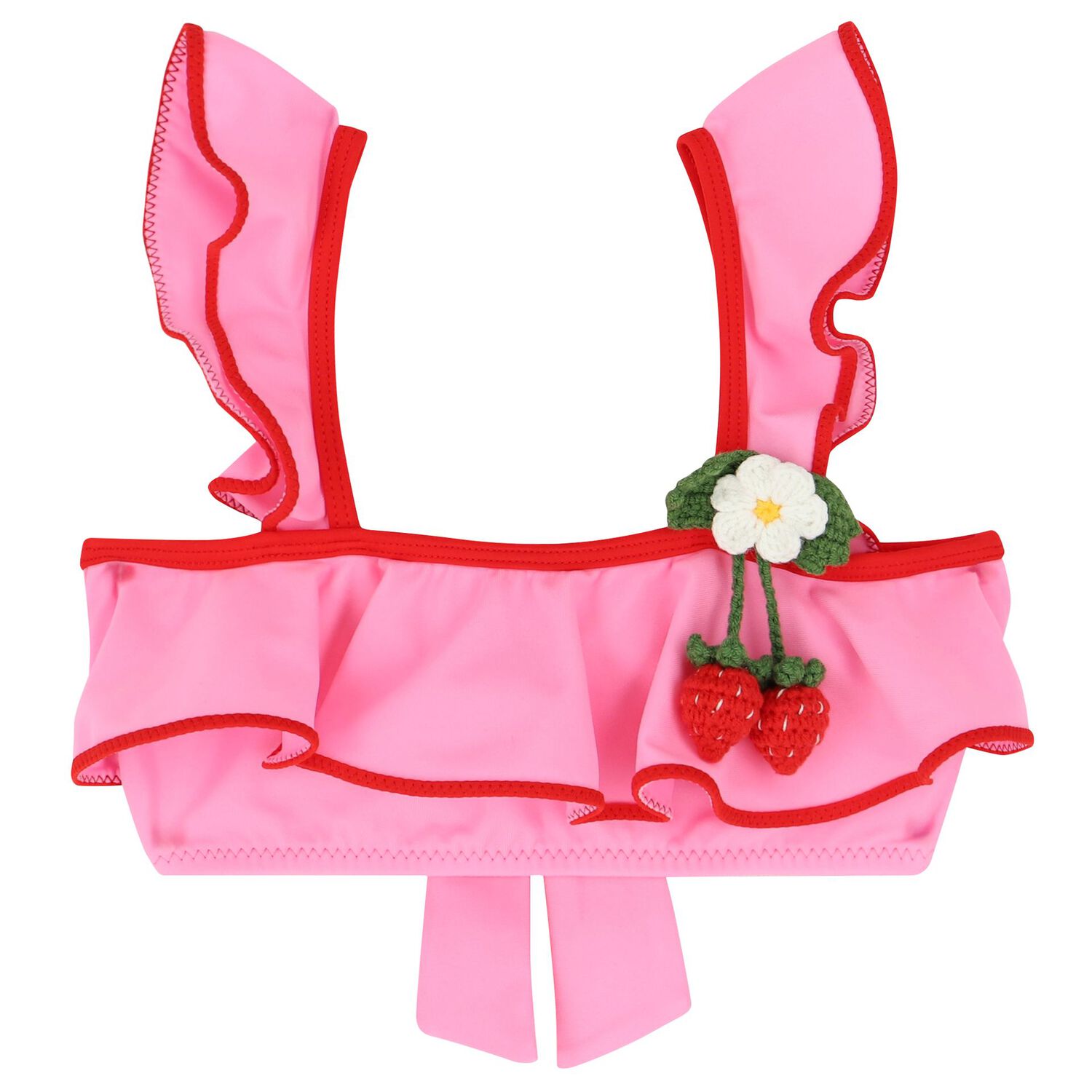 Girls Pink Ruffled Bikini, 1, hi-res image number null