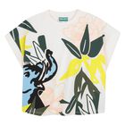Girls Ivory Elephant Jungle T-Shirt, 1, hi-res