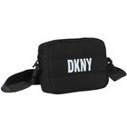 Girls Black & Silver Logo Reversible Handbag, 1, hi-res