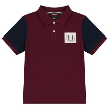 Boys Burgundy Logo Polo Shirt