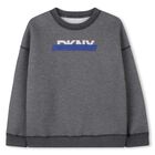 Boys Grey Logo Reversible Sweatshirt , 1, hi-res