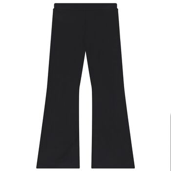 Girls Black Logo Leggings
