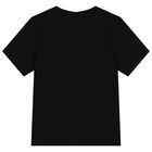 Boys Black Logo T-Shirt, 4, hi-res
