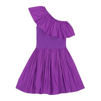 Girls Purple Ruffle Chloey Dress