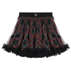 Girls Red & Green Tartan Pixie Skirt, 1, hi-res