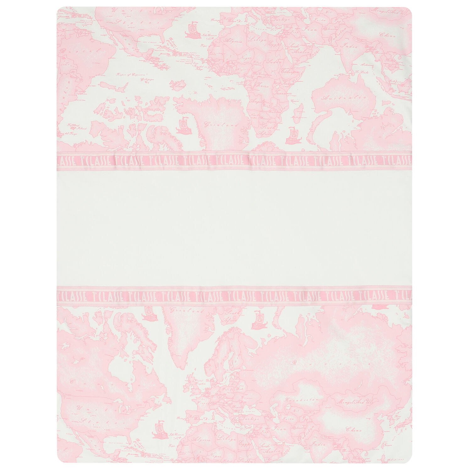 Ivory & Pink Geo Map Logo Blanket, 1, hi-res image number null