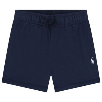 Baby Boys Navy Blue Logo Shorts
