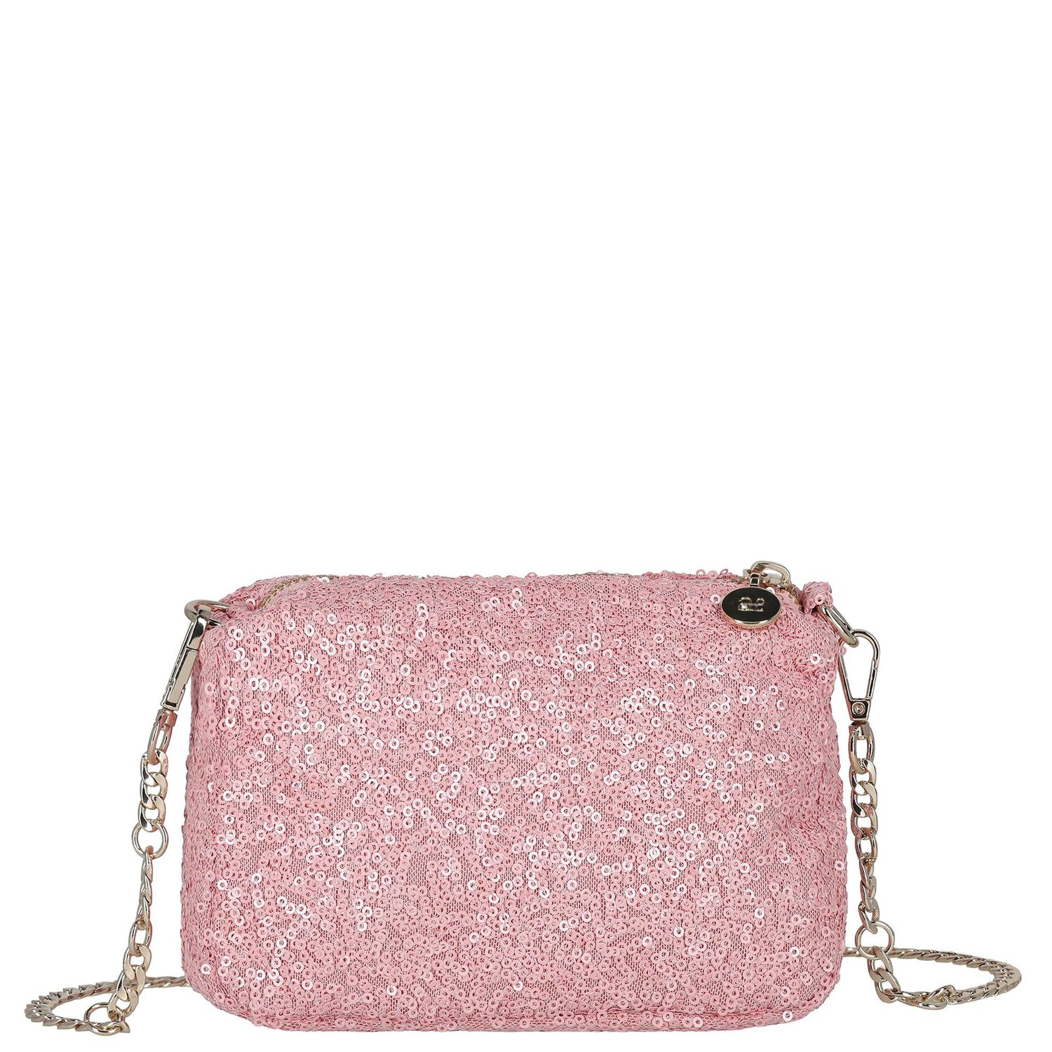 Girls Pink Sequin Bow Handbag ( 18cm ) , 1, hi-res