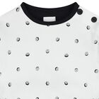 طقم بنطلون قابل للعكس بالشعار للاولاد باللون الابيض والاسود , 1, hi-res