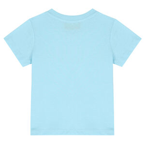Younger Boys Blue Logo Teddy T-Shirt