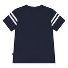 Younger Boys Navy Blue Logo T-Shirt , 3, hi-res