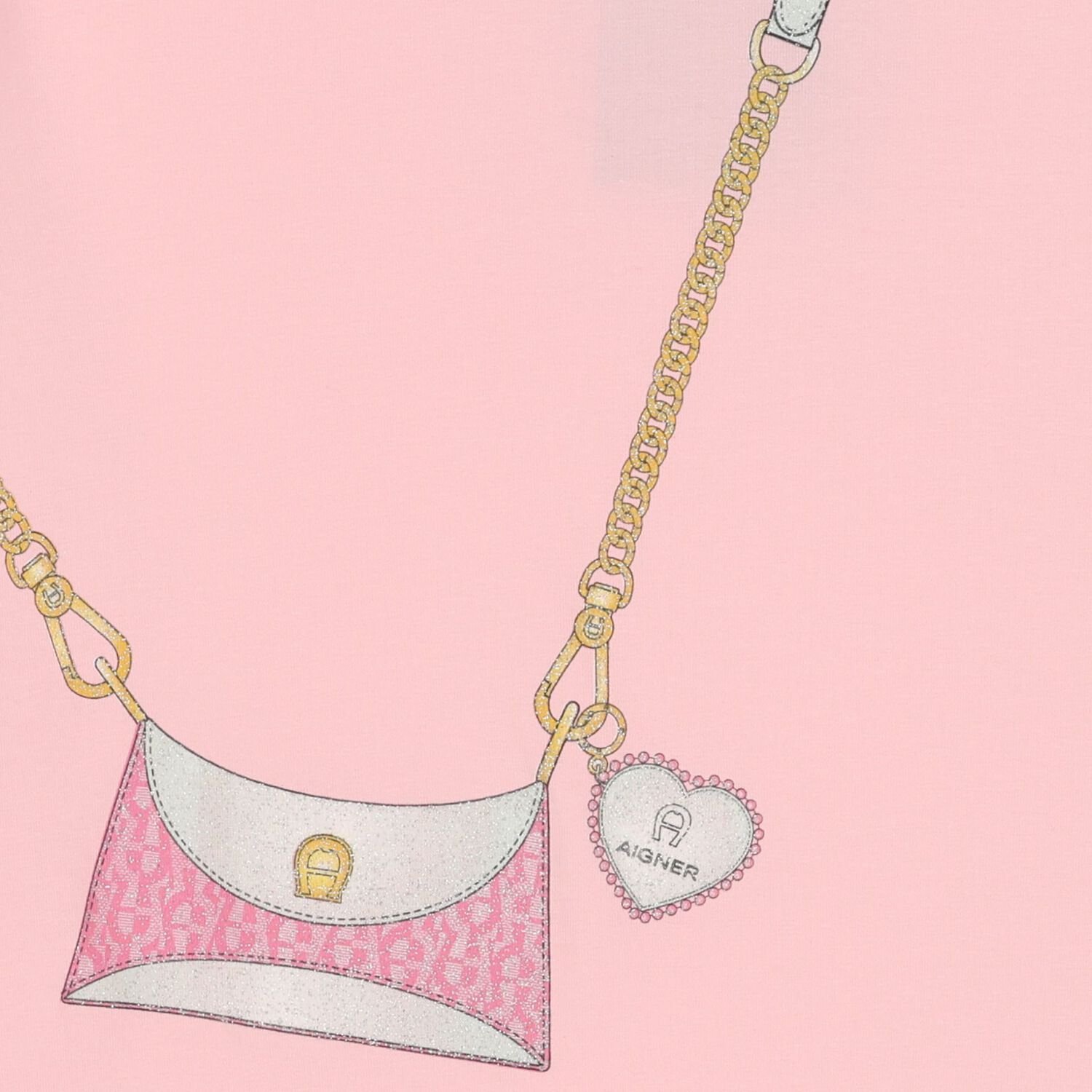 Girls Pink Bag Logo Dress, 2, hi-res