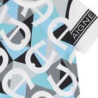 Boys White & Blue Logo T-Shirt, 1, hi-res