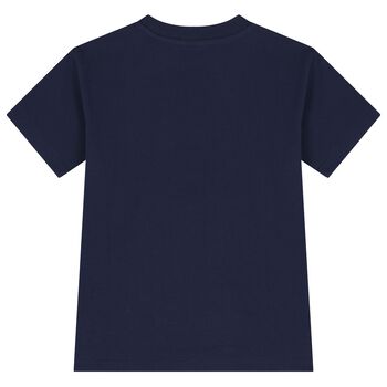 Boys Navy Blue Logo T-Shirt
