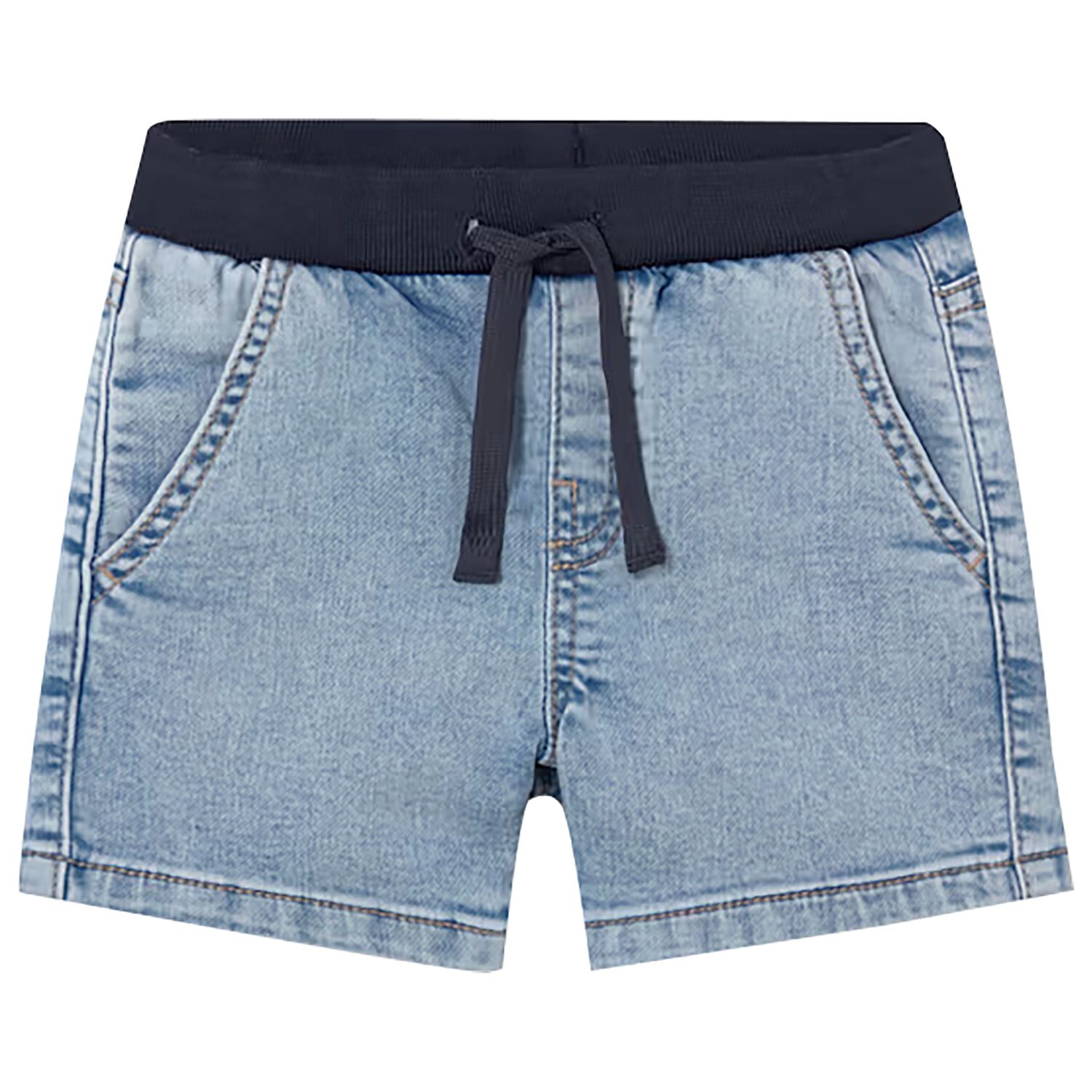 Younger Boys Blue Denim Shorts, 2, hi-res