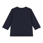 Baby Boys Blue & Navy Blue Logo Tracksuit Gift Set, 1, hi-res