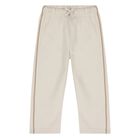 Younger Boys Beige, Ivory & Black Tracksuit ( 3 Piece ), 1, hi-res