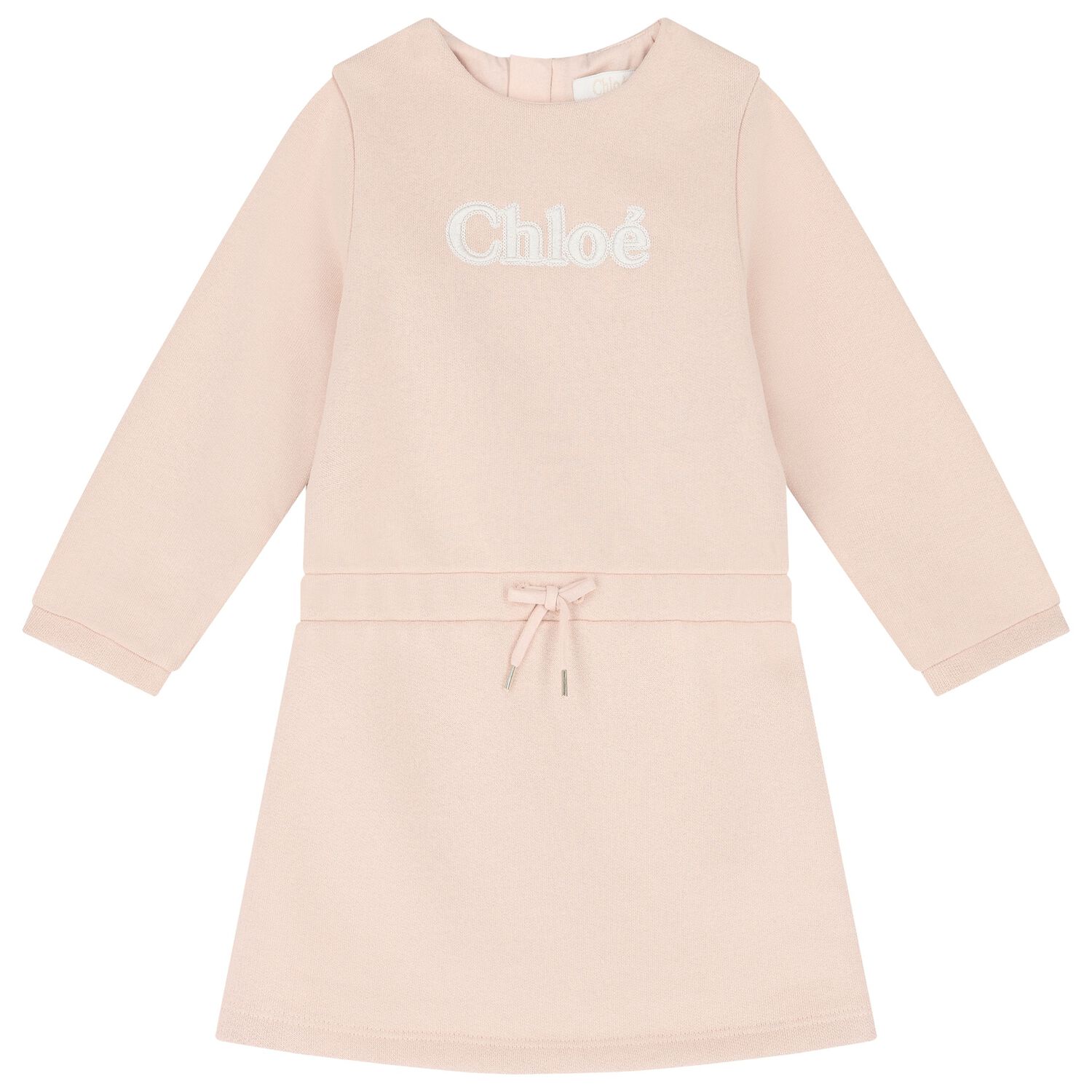 فستان بنات بالشعار باللون الزهري, 2, hi-res image number null