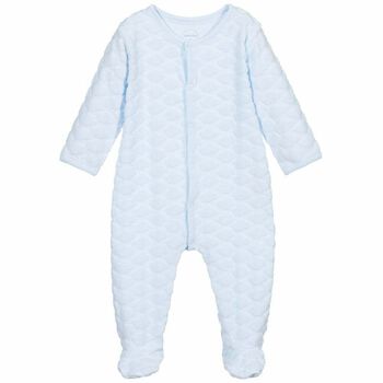 Boys Blue Cotton Babygrow