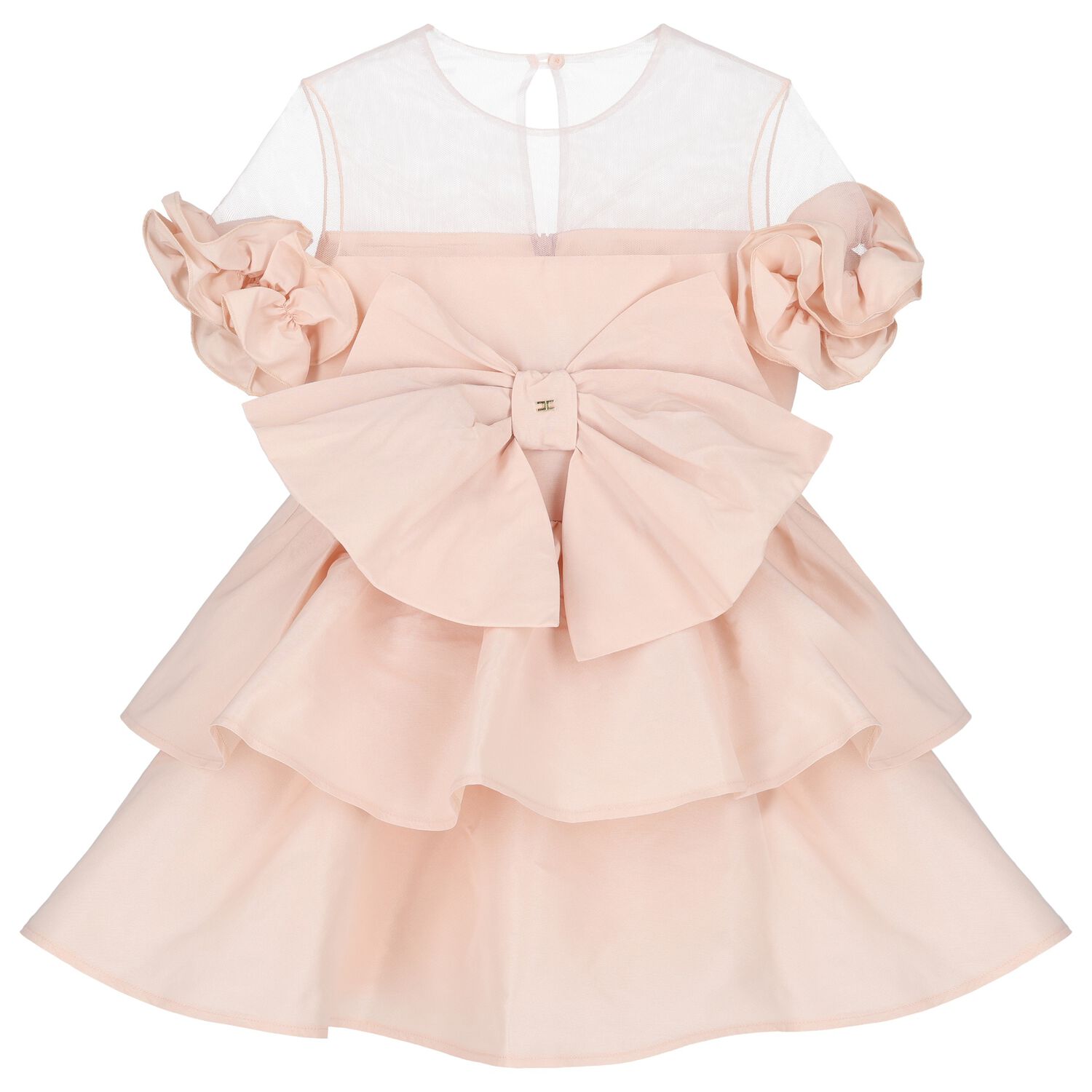 Girls Pink Bow Dress, 1, hi-res image number null