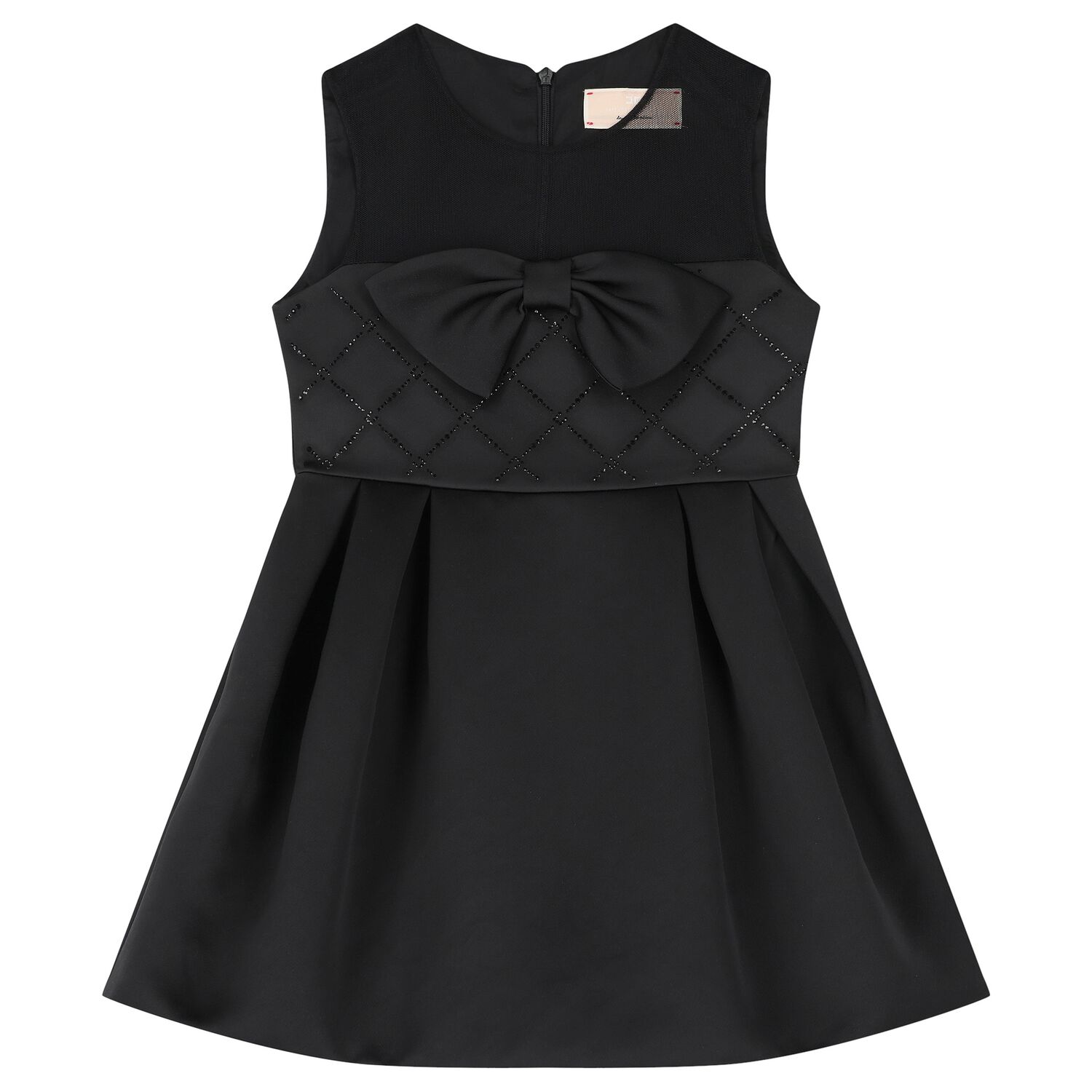 Girls Black Embellished Dress, 3, hi-res image number null
