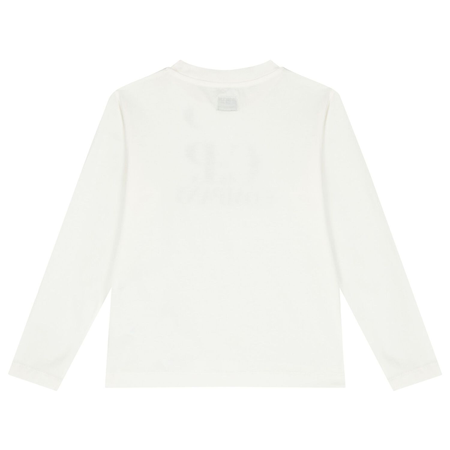 Boys White Logo Long Sleeve Top, 1, hi-res image number null