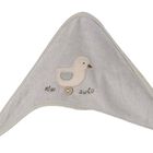 White & Grey  Hooded Towel , 1, hi-res