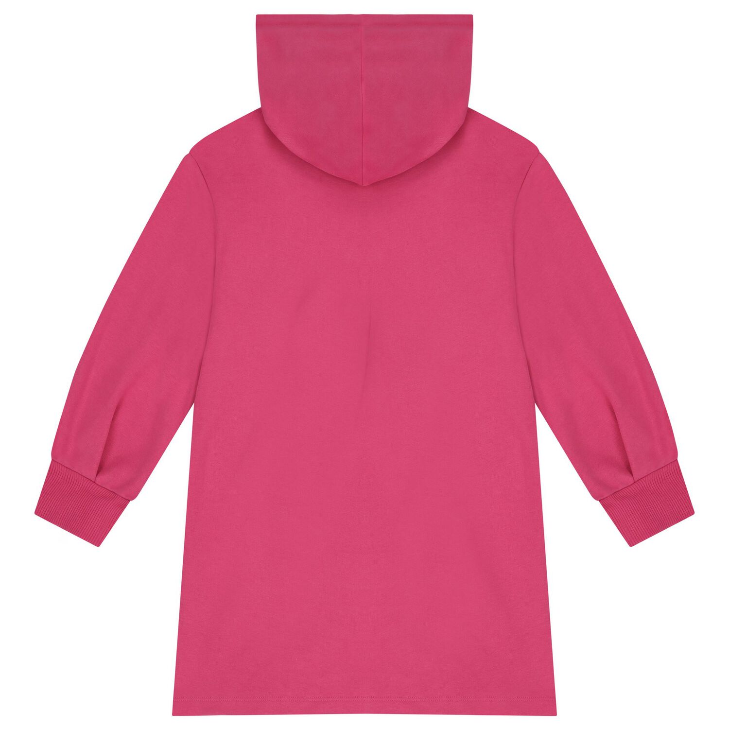 Girls Pink Logo Hooded Dress, 1, hi-res image number null