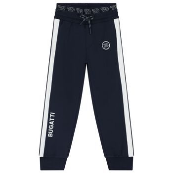 Boys Navy Blue Logo Joggers