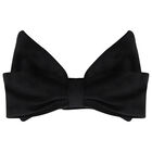 Girls Black Velvet Bow Scrunchie, 1, hi-res