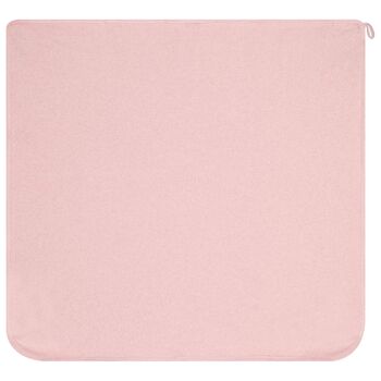 منشفة بغطاء رأس على شكل دب وردي للبنات الصغار