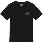 تيشيرت بالشعار باللون الاسود للاولاد , 1, hi-res