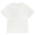 Boys White Logo T-Shirt, 1, hi-res