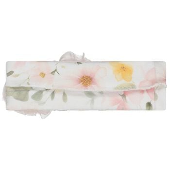Baby Girls White & Pink Flower Headband