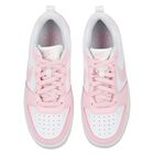 Girls White & Pink Nike Court Borough Low Trainers, 1, hi-res