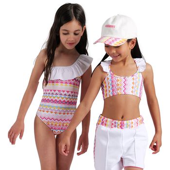 Girls Ivory Logo Zip Zag Cap