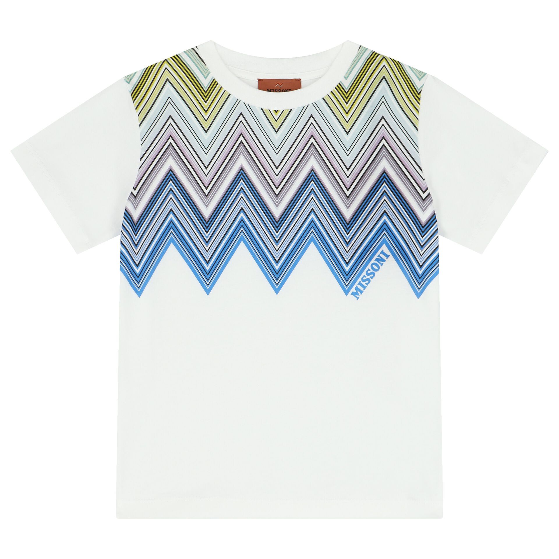 Missoni Kids zig-zag pattern knit top - White