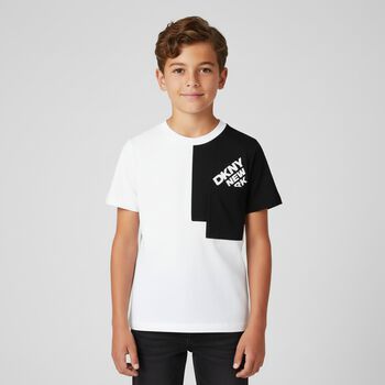 White & Black Logo T-Shirt, 1 White & Black Logo T-Shirt
