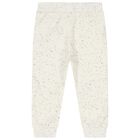 Younger Girls Ivory Flower Logo Tracksuit, 1, hi-res