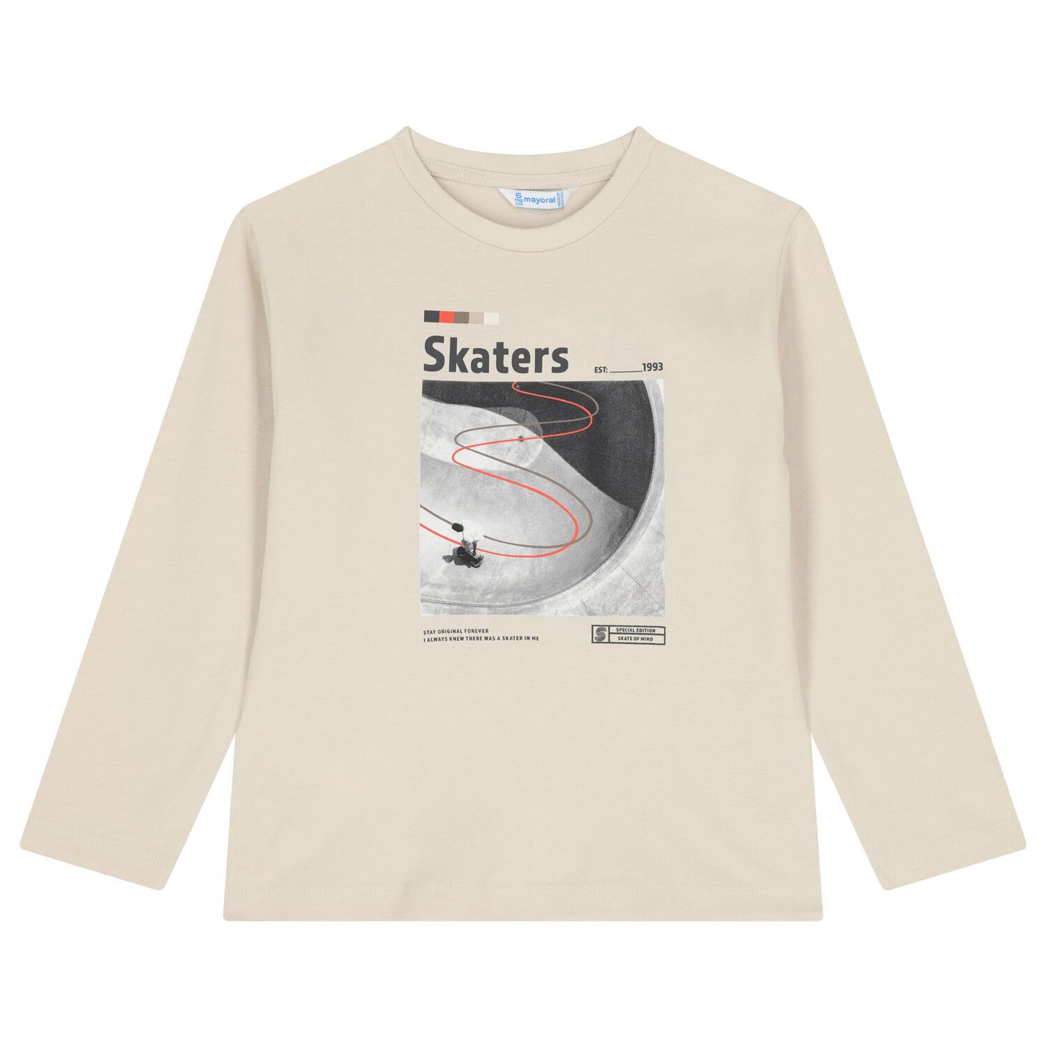 Boys Ivory & Grey Long Sleeve Top ( 2-Pack ), 1, hi-res image number null