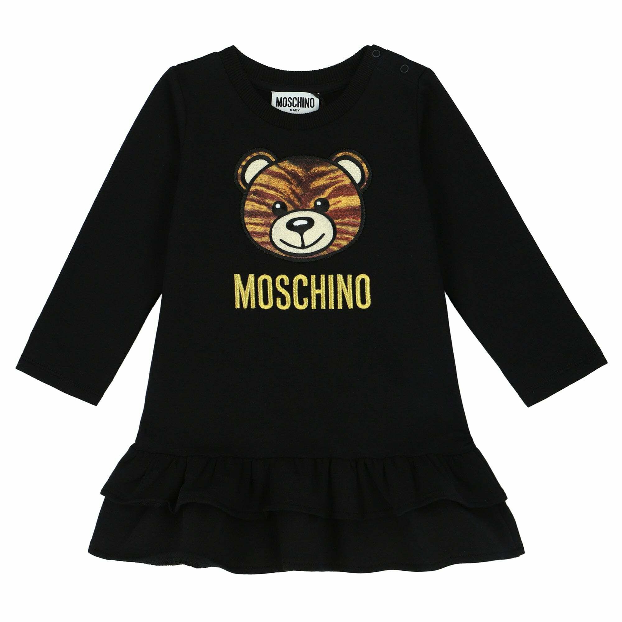 Moschino Baby Girls Black Logo Dress Junior Couture USA