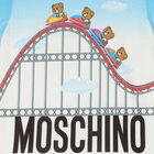 تيشيرت بشعار تيدى باللون الازرق والابيض, 1, hi-res