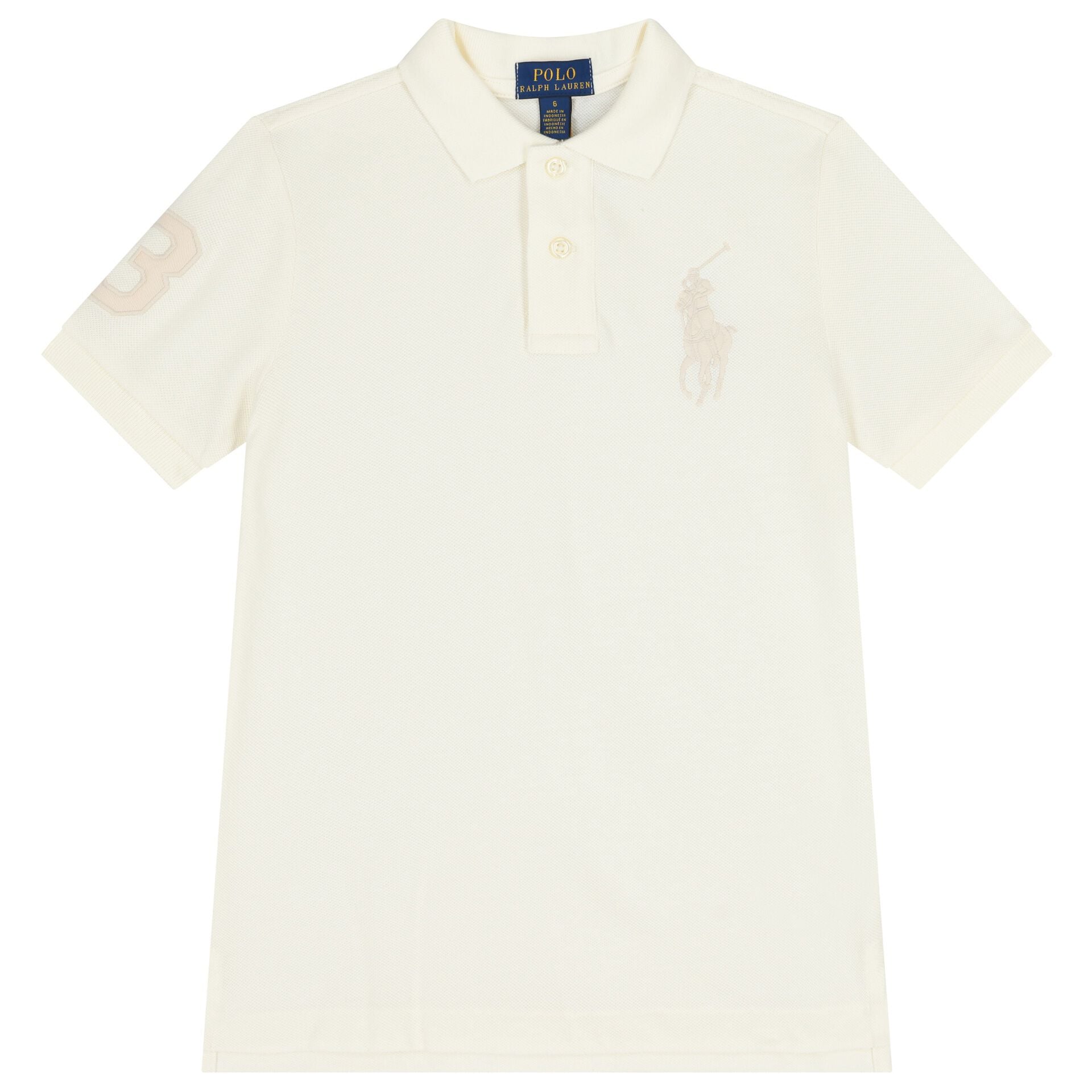 Ralph Lauren Boys Ivory Logo Polo Shirt | Junior Couture USA