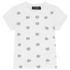 Girls Mini Me White Rhinestones Logo T-Shirt, 1, hi-res