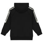 Boys Black Logo Tracksuit, 1, hi-res