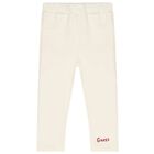 Baby Girls Red & Beige Logo Leggings Set, 1, hi-res